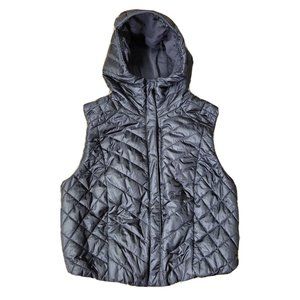 COPY - Lululemon Women's Size 4 Black Cropped Wind Runner Hooded Puffer Jacket …